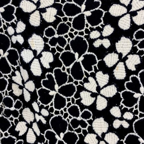 Milly of New York Cream & Black Floral Eyelet Dress size 2 - Picture 6 of 6